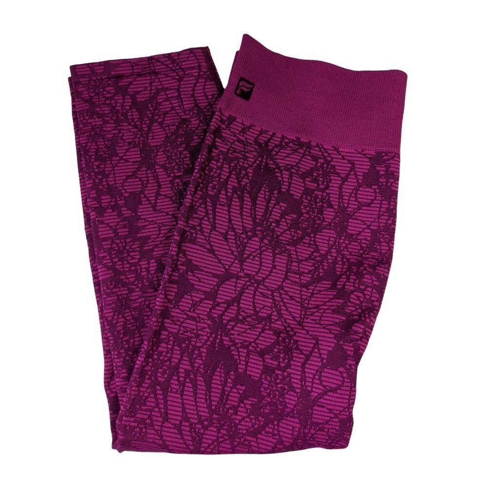 Fabletics Capri Leggings Womens S Pink Floral Activewear Fitness